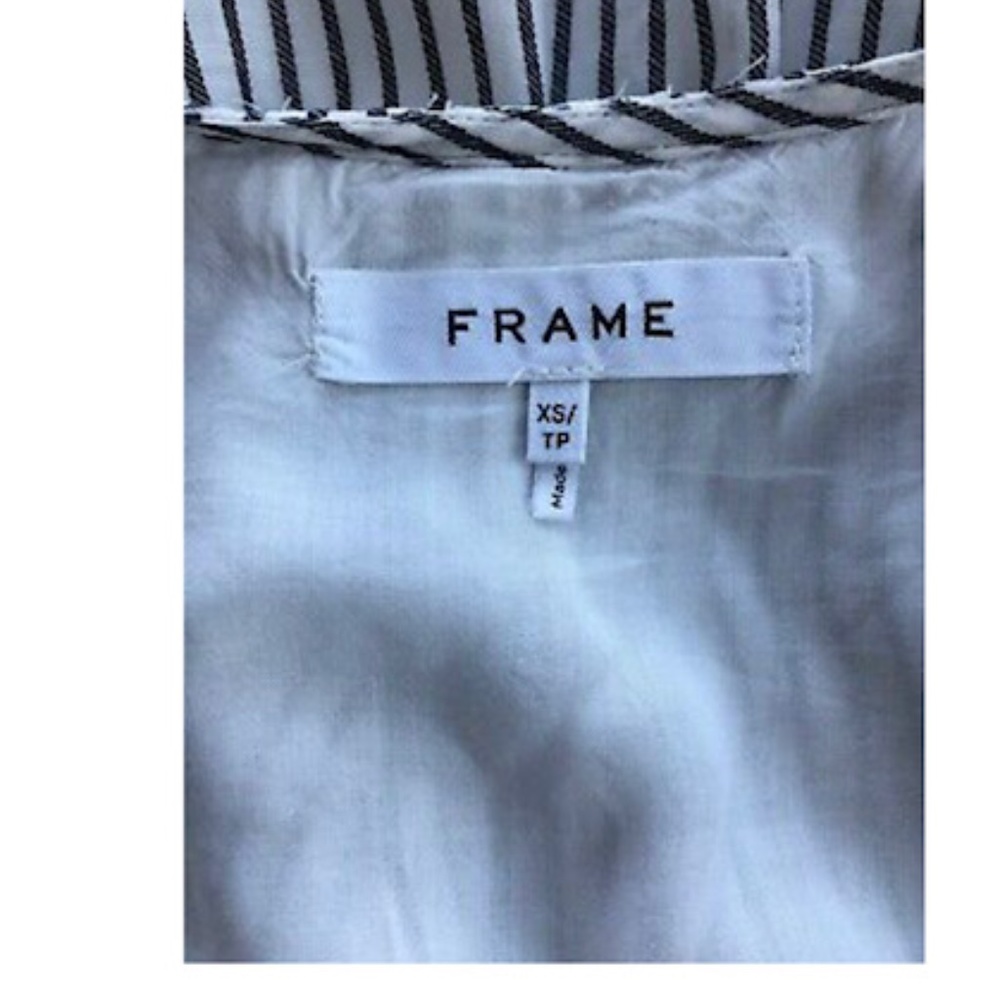 Frame Shirred Empire waist babydoll cotton/cupro tiered Parachute Dress Sz XS - Picture 8 of 9